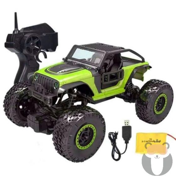 Джип с дистанционно Rock Crawler, зелена