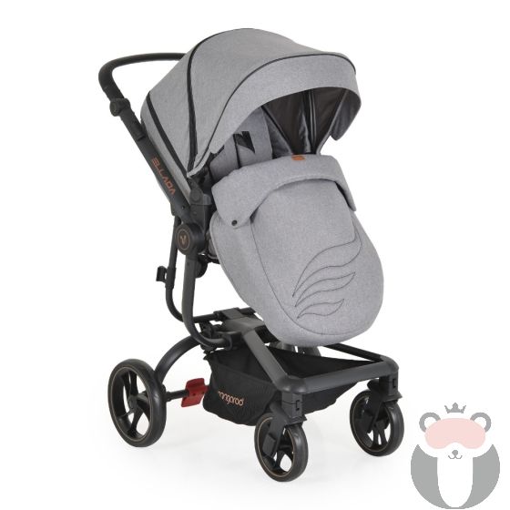 Cangaroo Комбинирана детска количка  ELLADA 2В1,Сива