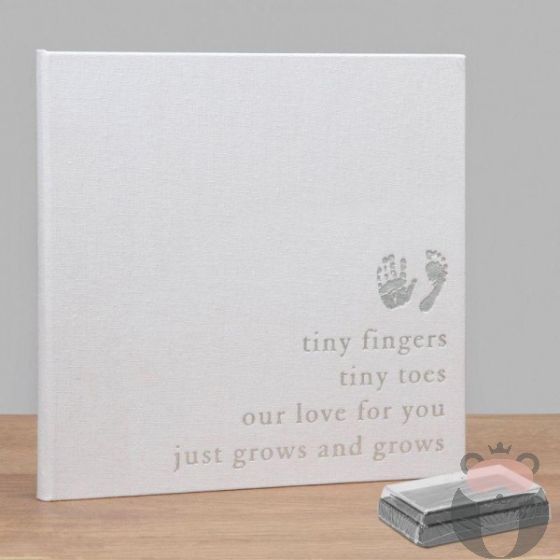 Widdop & Co Bambino Ленен албум-дневник с мастилени отпечатъци Tiny fingers, tiny toes