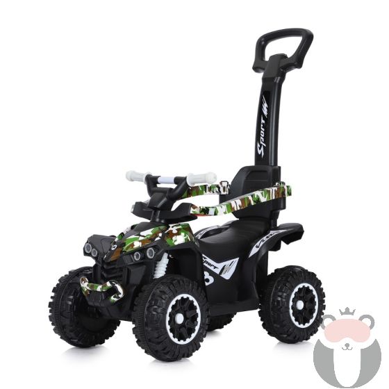 Chipolino Количка за яздене с дръжка ATV , бялзелен