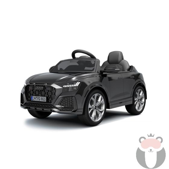 Chipolino Електрическа кола AUDI RSQ8,EVA гуми,кожена седалка, черна