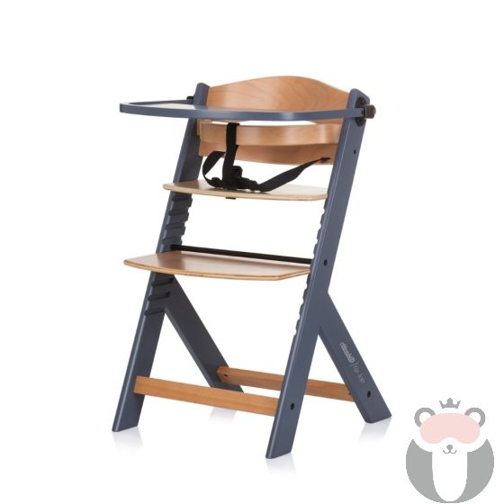 Chipolino Столче за хранене 2 в1 "Tip Top", графит