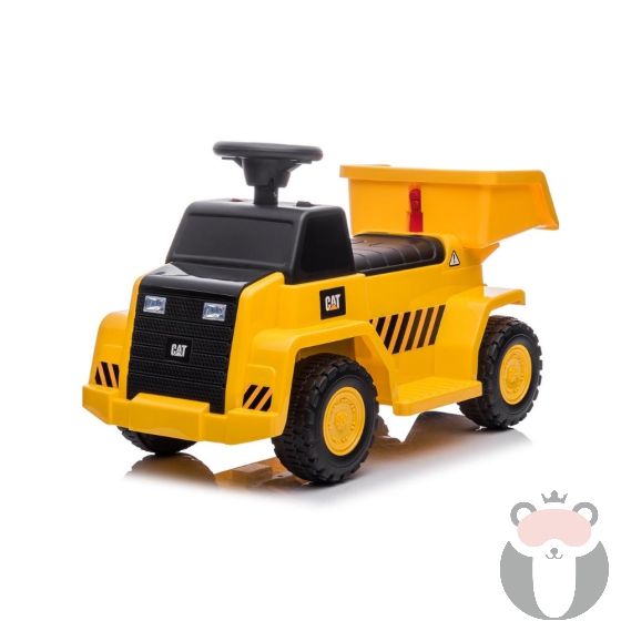Chipolino Детска електрическа кола за яздене CAT Самосвал, жълта