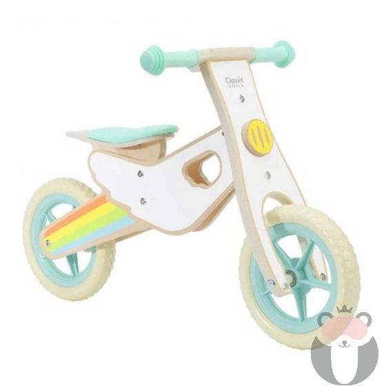 Classic World Детско дървено колело за баланс Дъга
