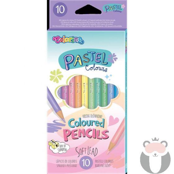 Colorino Цветни моливи пастелни цветове 10 цвята