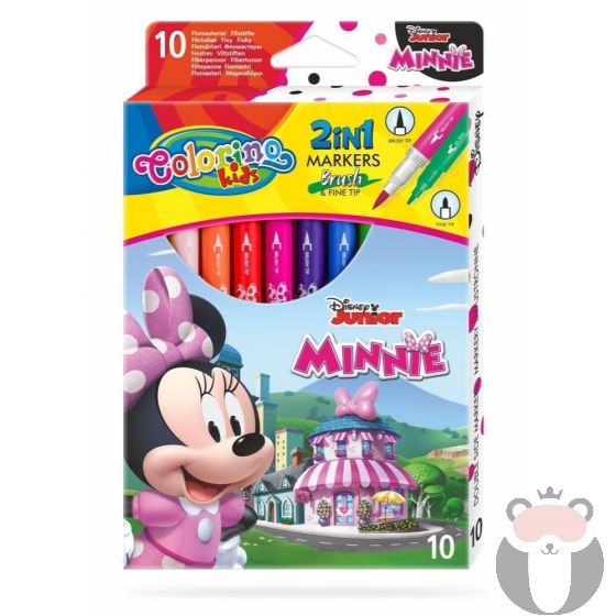 Colorino Двувърхи флумастери 10 цвята Minnie Mouse Disney