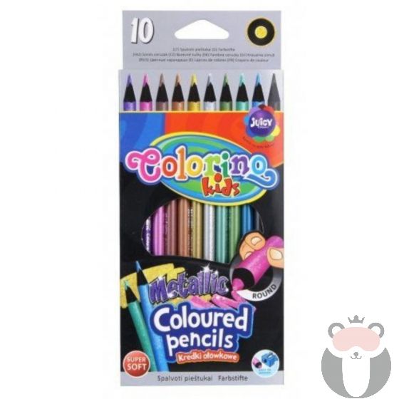Colorino Цветни моливи металик 10 цвята