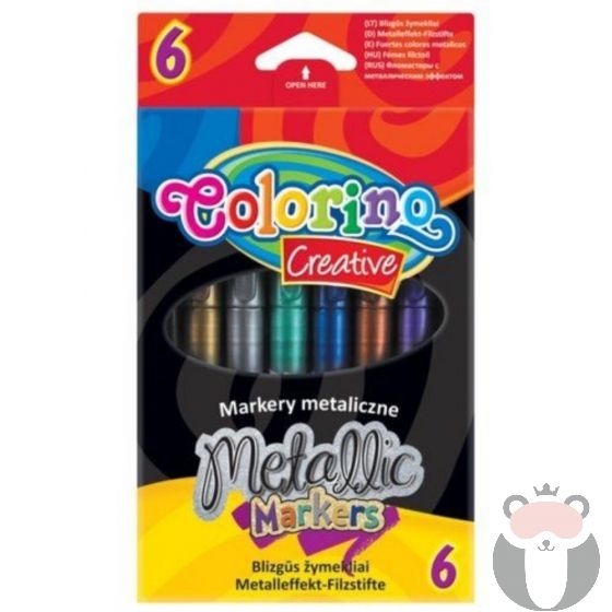 Colorino Маркери 6 цвята Металик