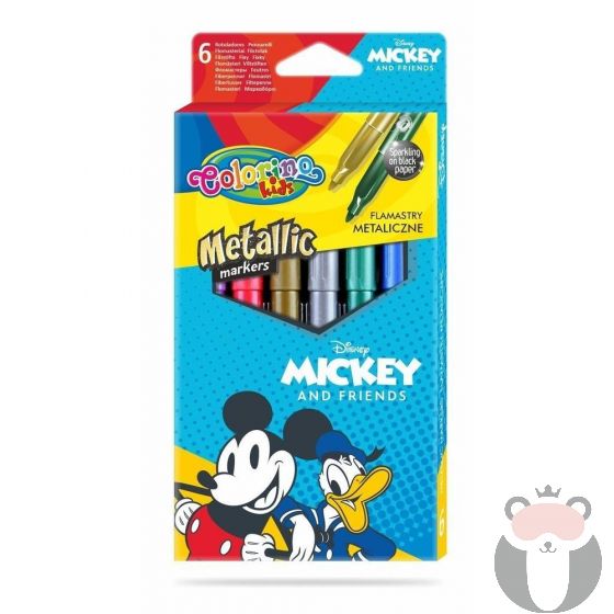  Colorino Флумастери 6 металик цвята Mickey & Friends Disney