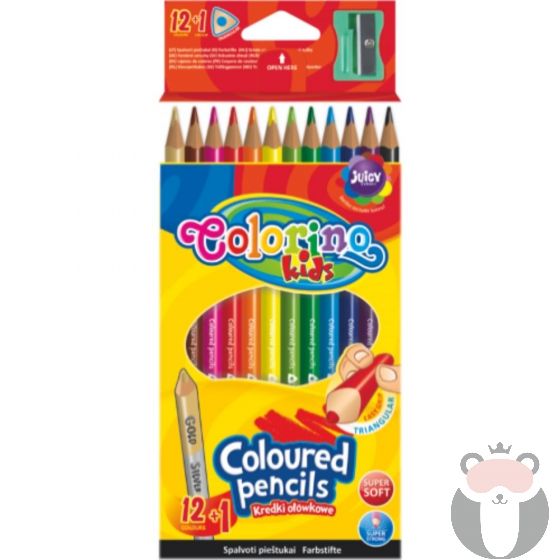 Colorino Цветни моливи + острилка 12 цвята