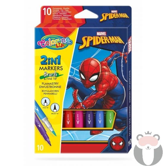 Colorino Двувърхи флумастери 10 цвята Spiderman Disney