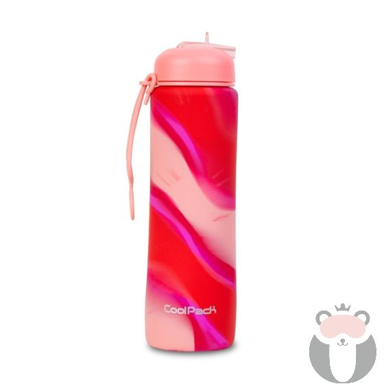 COOLPACK Сгъваема силиконова бутилка PUMP - Girls Zebra Pink