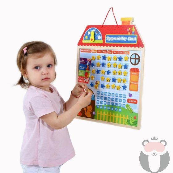 Детски календар с таблица за отговроности Tooky toy