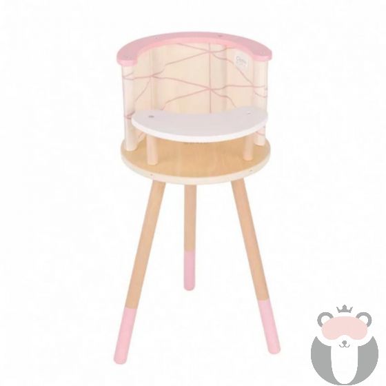 Детско дървено столче за хранене