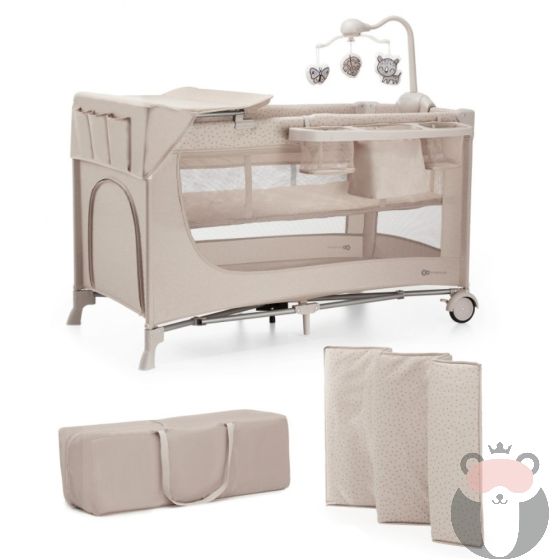 Kinderkraft  Бебешка кошара с аксесоари JOY FULL 2, BEIGE