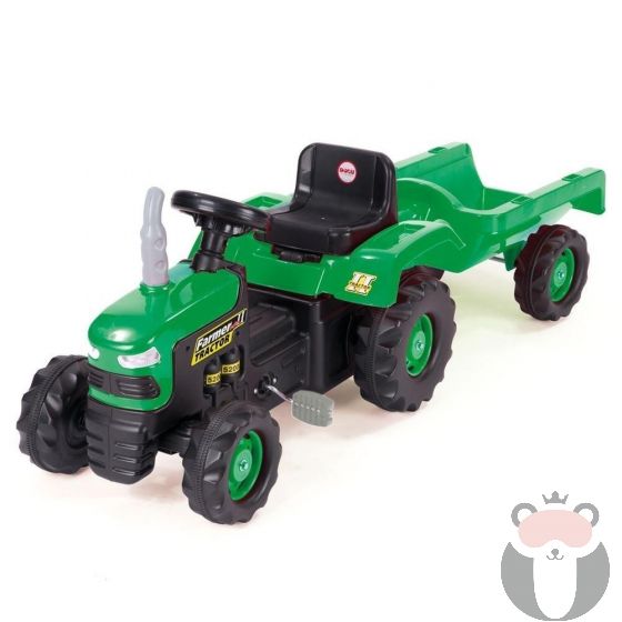 Трактор с ремарке DOLU зелен 8053