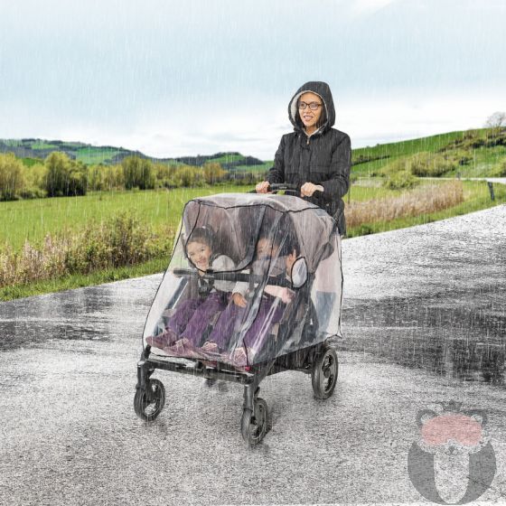 Дъждобран за количка за близнаци Reer RainCover Twin