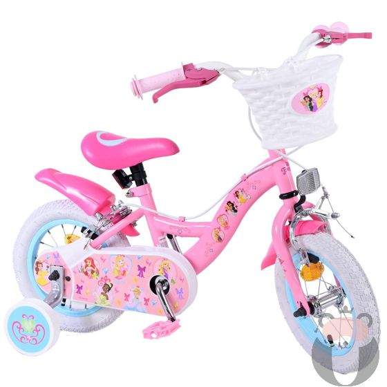 E&L Cycles Детски велосипед с помощни колела, Дисни Принцеси, 12 инча