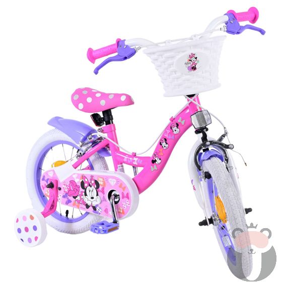E&L Cycles Детски велосипед с помощни колела, Дисни Мини Маус, 14 инча