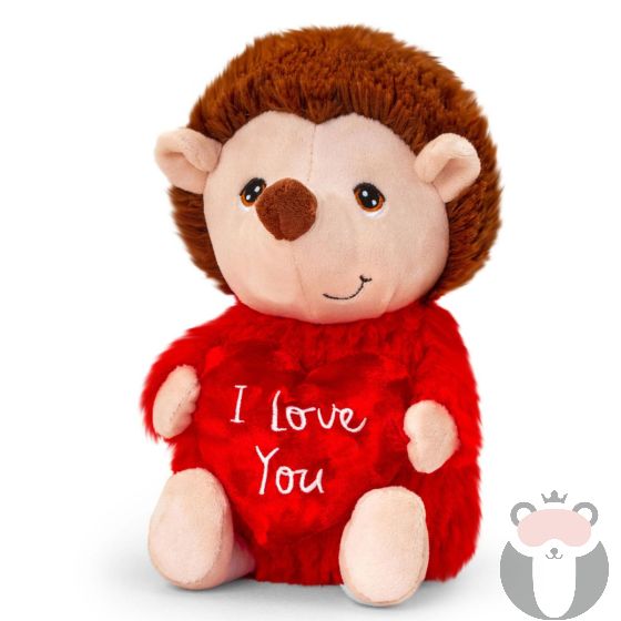 Keeleco, Таралеж със сърце I love you, плюшена играчка, 25 см, Keel Toys