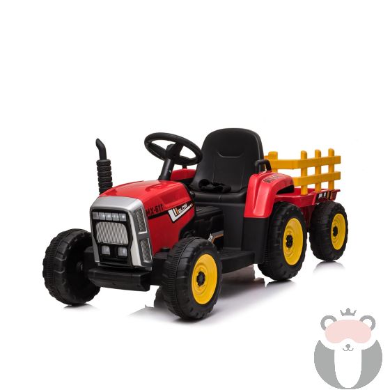 Chipolino Електрически Трактор с ремарке, червен