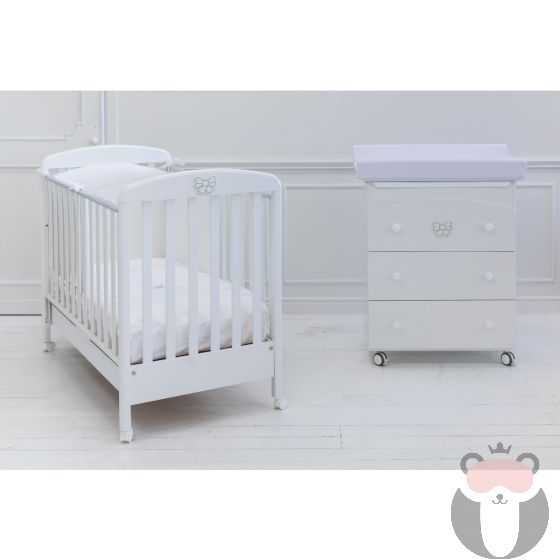 Бебешко креватче + скрин с вана и повивалник + спален комплект 4 части | Baby Expert 
