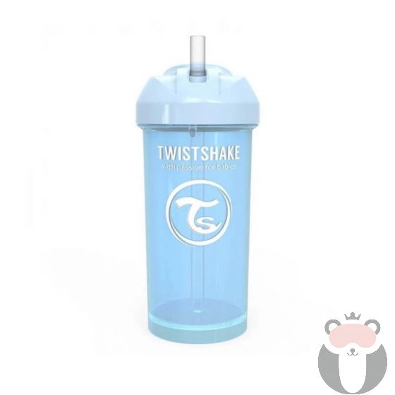 Чаша със сламка 360 ml 12+ месеца синя Twistshake