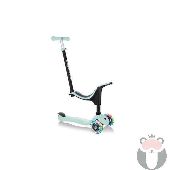 Тротинетка Globber 4 в 1 със стабилизатор, GO UP Sporty Lights - Ментово зелено Globber