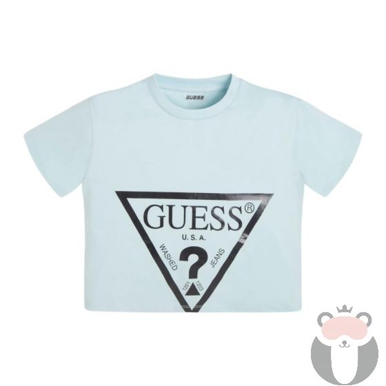 Детска къса тениска с лого Guess
