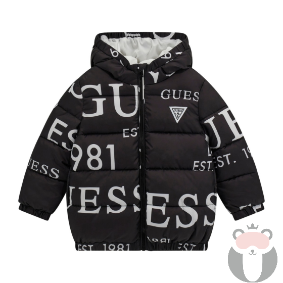 Guess Детско унисекс зимно яке Oversize JET BLACK