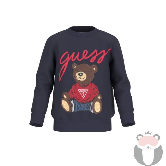 Guess Bear Плътна блуза с мече SMART BLUE