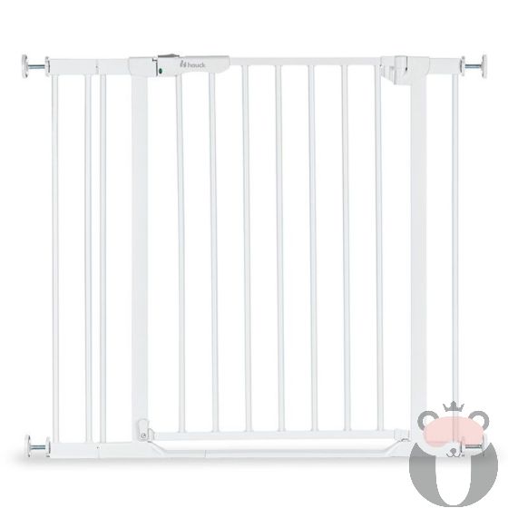 Hauck Предпазна преграда за бебе Clear Step 2 + удължител 9 см., White