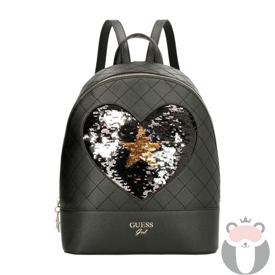 Guess детска кожена раница с регулируеми пайети Guess Girl