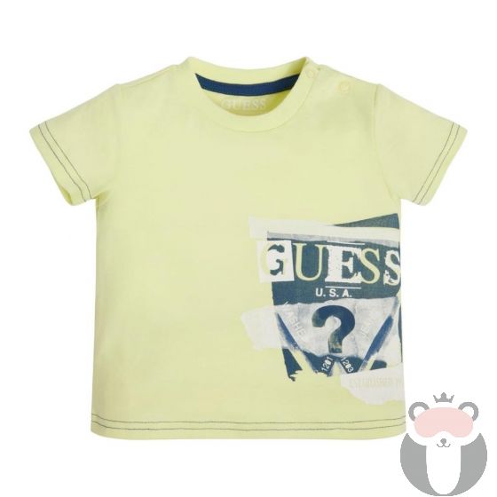 Бебешка тениска за момче Smart Guess Vintage Lime