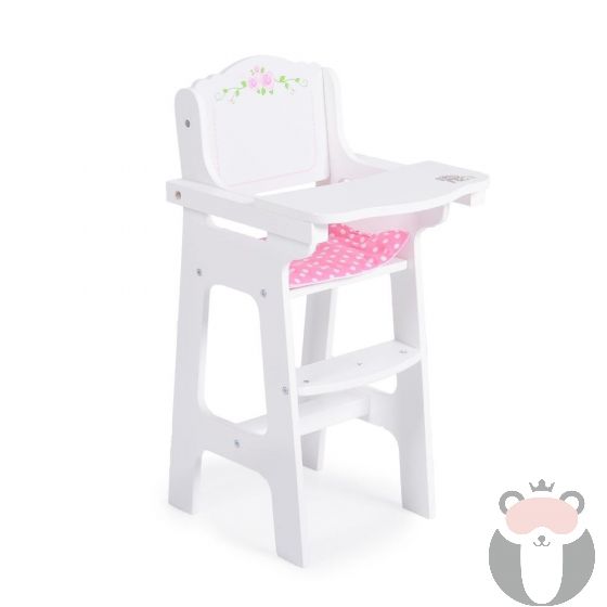 Moni Детски дървен стол за хранене на кукла B012