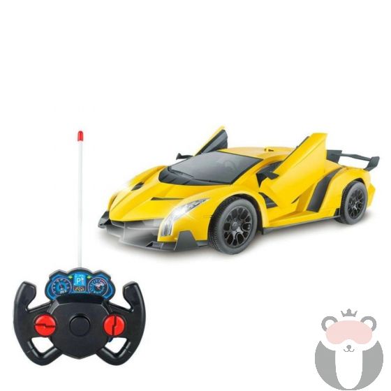 Кола с дистанционно Famous Car, 1:12, Жълта
