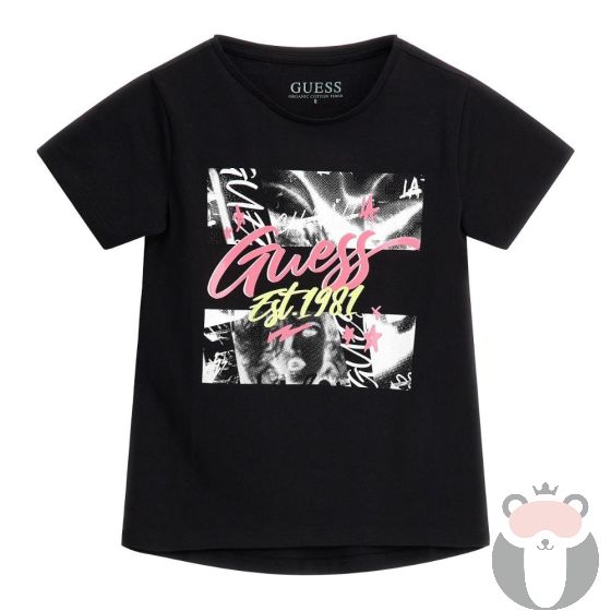 Guess Детска тениска JET BLACK