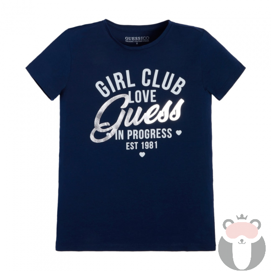 Guess Детска тениска за момиче Girls Club Secret Blue