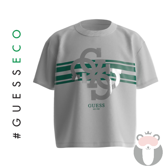 Guess Детска тениска Green Logo