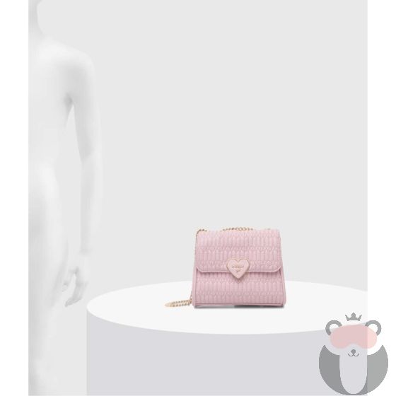 Guess Капитонирана чанта за рамо Love POUF PINK