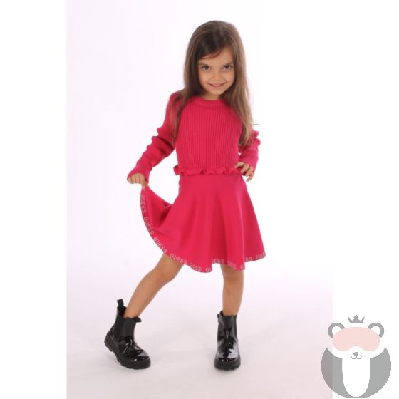 Guess Детска плетена рокля SATEEN FUCHSIA