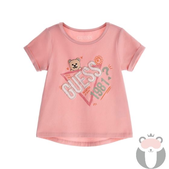 Guess Детска тениска Bear Sweet Pink
