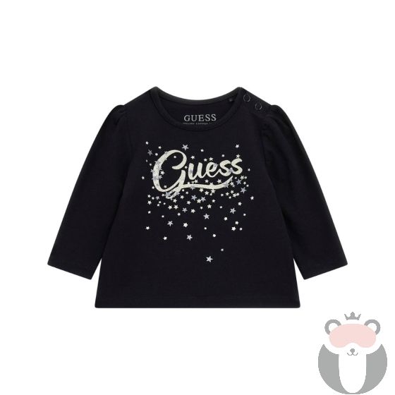 Guess Детска блуза с дълъг ръкав Star Black