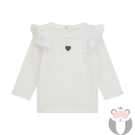 Guess Официална детска блуза с харбали Pure White