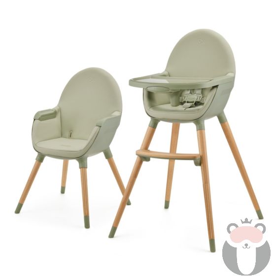 KinderKraft Столче за хранене Fini 2, 2в1, Зелено
