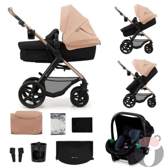 Kinderkraft Комбинирана количка MOOV 2 3в1, Sand Beige