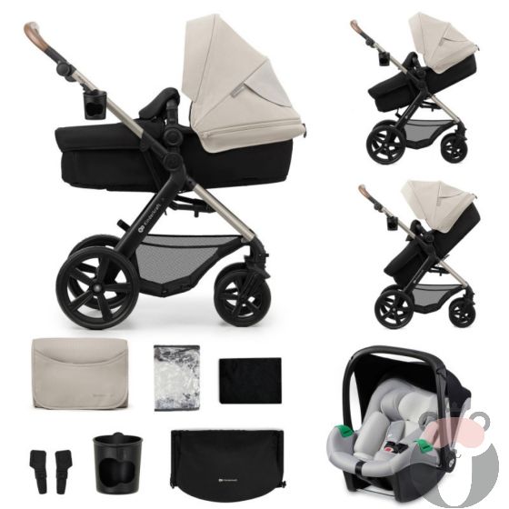 Kinderkraft Комбинирана количка MOOV 2 3в1, Moonlight Grey