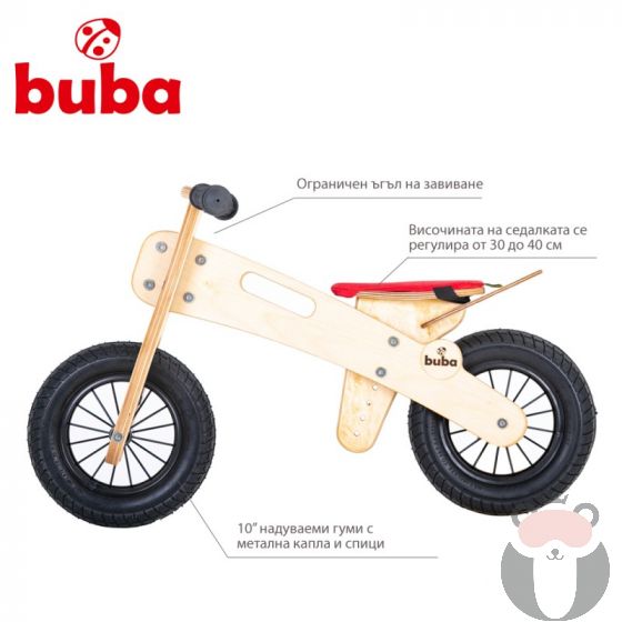 Buba Explorer Mini-колело за балансиране 2-4г ,червена седалка