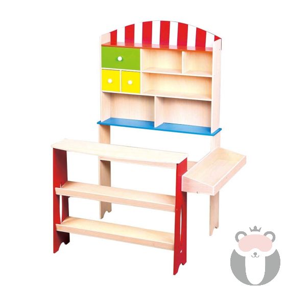 Lelin Toys Детски дървен магазин за игра