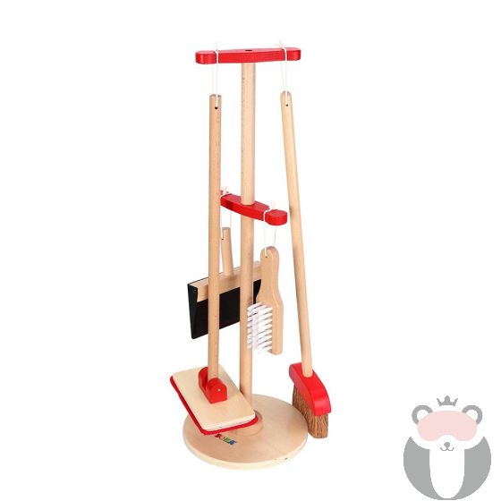 Дървен комплект за почистване, Малката домакиня, Lelin Toys